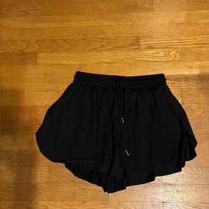 Love Tree Black Athletic Skort Lightweight Elastic Waist
